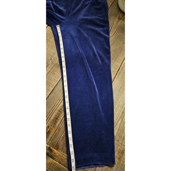 Vintage Liz Claiborne Velour Tracksuit Small Purple Sweatshirt Pull On Sweatpant - Picture 16 of 16